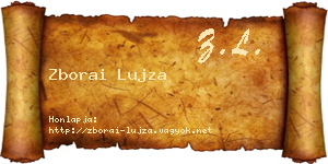 Zborai Lujza névjegykártya